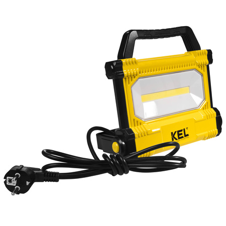 KEL Naświetlacz przenośny LED IP54 30W 3000lm 6400K 220-240V AC żółto-czarny LPH-1