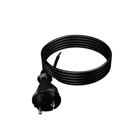 Przewód przyłączeniowy narzędziowy, gumowy z wtyczką prostą 2x1,5 mm² H05RR-F długość: 3m