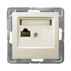 IMPRESJA Gniazdo komputerowe pojedyncze RJ45 kat.5e ecru GPK-1Y/K/m/27  
