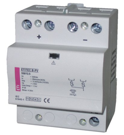 ETI Ogranicznik przepięć do systemów PV ETITEC B-PV 1000/12,5 (10/350) nowy typ  002445203