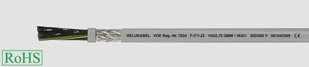HELUKABEL Przewód sterowniczy elastyczny ekranowany żyły numerowane F-CY-JZ 8G1,5 300/500V