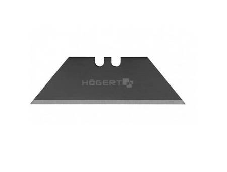 Hogert Ostrza trapezowe wymienne czarne 19mm, stal SK4, 10 sztuk w blistrze; HT4C669