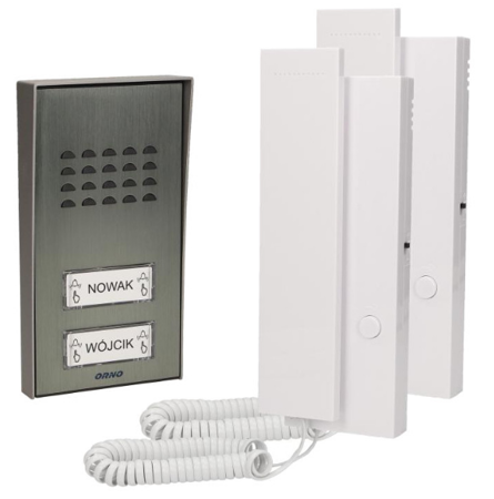ORNO Zestaw domofonowy cyfrowy dwurodzinny 2-żyłowy natynkowy SAGITTA MULTI OS-DOM-SG-919